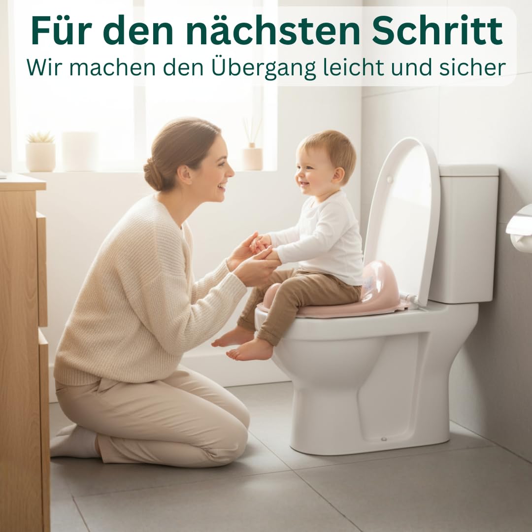 Toilettensitz Kinder Klositz Aufsatz rutschsicher ergonomisch Einhorn pink - Toilettenaufsatz Kinder