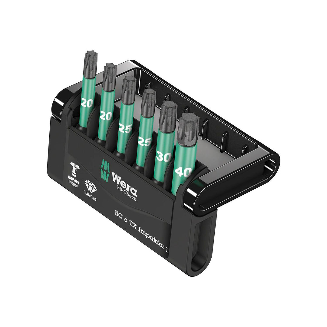 Wera Bit-Sortiment, Bit-Check 6 TX Impaktor 1, 6-teilig, 05057693001 Bit-Check 6 TX Impaktor 1 Singl