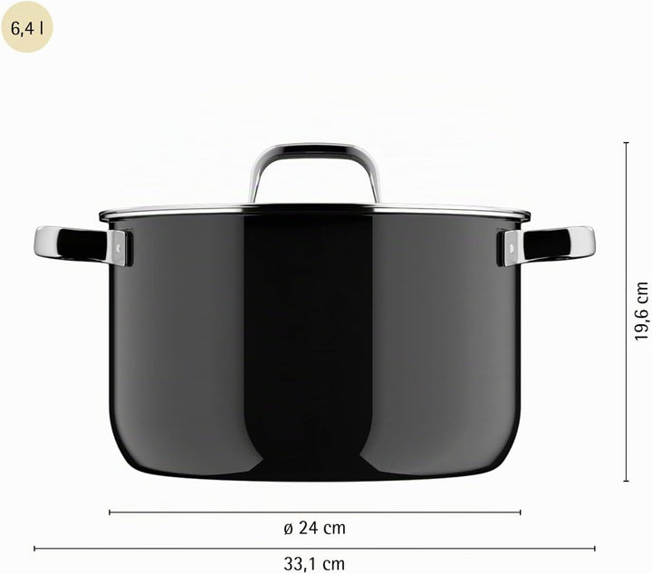 WMF Fusiontec Mineral Pro, Kochtopf mit Deckel, 24 cm, kratzfestes Material, Kochtopf Induktion, für