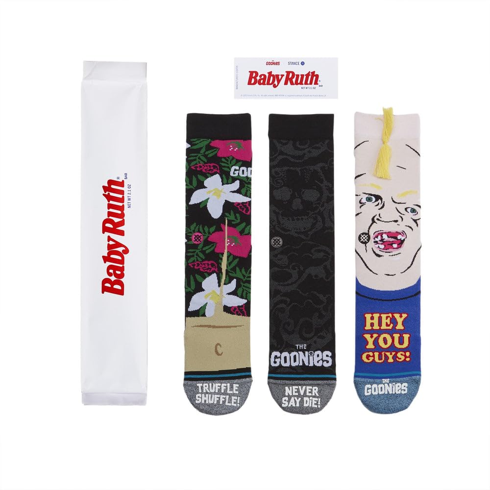 Stance Goonies Select Crew Socken, 3er-Pack L Mehrfarbig/Meereswellen (Ocean Tides), L Mehrfarbig/Me