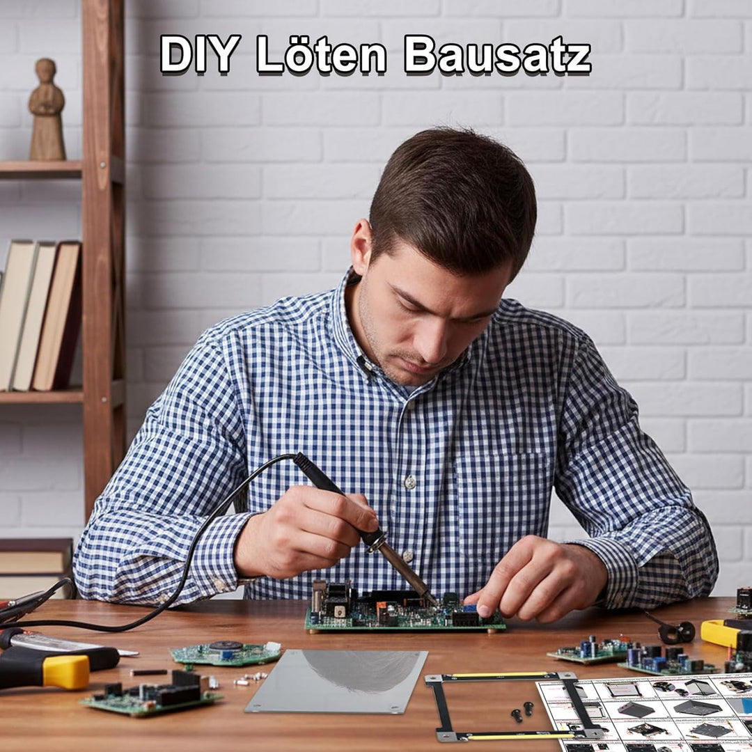 Löt Bausatz, DIY Nachtlicht Spiegel Elektronik Kit, Einstellbare LED Helligkeit Magic Cube Lötprojek