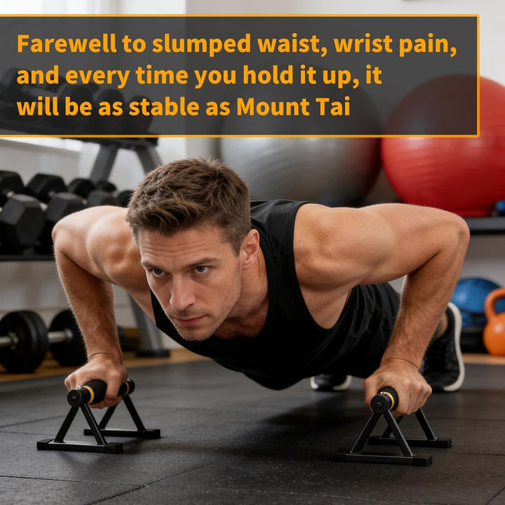 Liegestützgriffe: Push Up Bars, Parallettes für Krafttraining, Zuhause, Fitnessstudio, Rutschfeste L