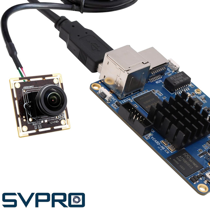 Svpro 5MP 30FPS USB Kameramodul, M12 Fisheye Objektiv, Ultra Weitwinkel 200 Grad Webcam Board IMX335