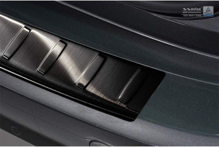 Avisa Schwarz Edelstahl Heckstossstangenschutz kompatibel mit Citroën C4 Picasso 2013- & C4 Spacetou