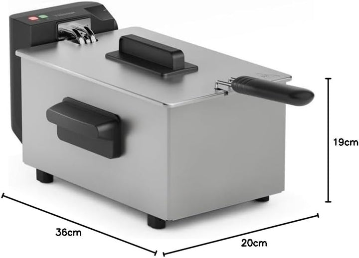 Tristar Fritteuse 3 l 2000 W Silber, Schwarz