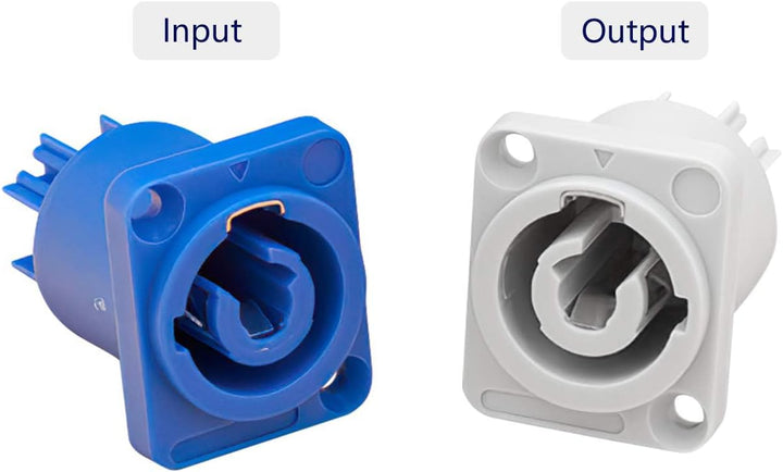 2 Set Eingang und Ausgang Powercon für Neutrik Nac3fca Connector Einbaubuchse 3 Polig, Stecker Set V