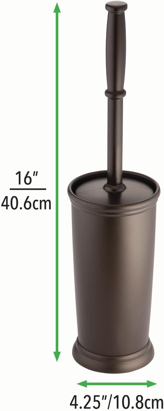 mDesign 2er-Set hochwertige Toilettenbürste und Saugglocke – WC Garnitur, bestehend aus WC-Bürste un