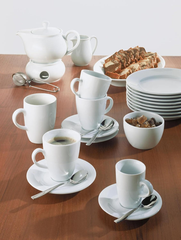 KAHLA Pronto Suppenteller 22 cm | weisser Salatteller aus Porzellan Weiss Pronto, Weiss Pronto