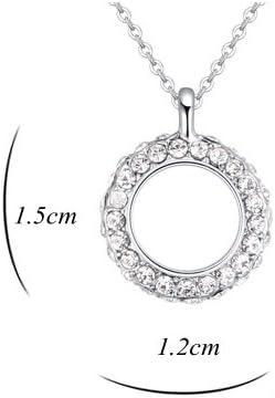 Bungsa "CIRCLE Kette für Damen mit Anhänger rund silber 45cm - HALSKETTE mit offenem runden Anhänger