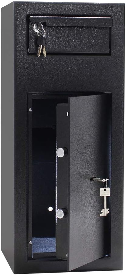 HomeDesignDeposit HDD-1 Schwarz Doppelbartschloss 2 Schlüssel HxBxT 600x250x260 mm versperrbarer Ein