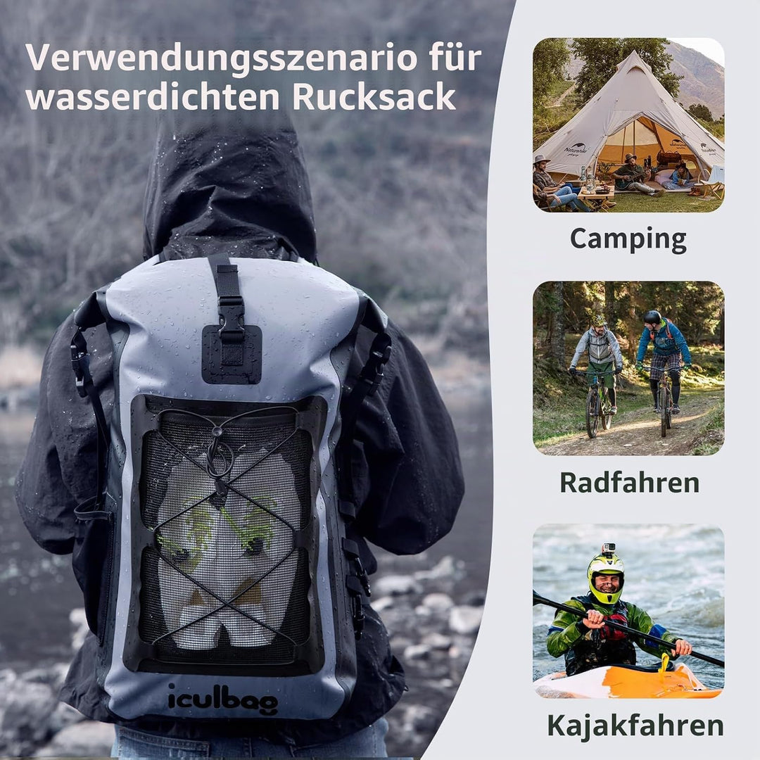 Dry Bag Wasserfeste Tasche BootszubehöR Strand Gadget 30L/40L Wasserfester Rucksack Waterproof Bag R