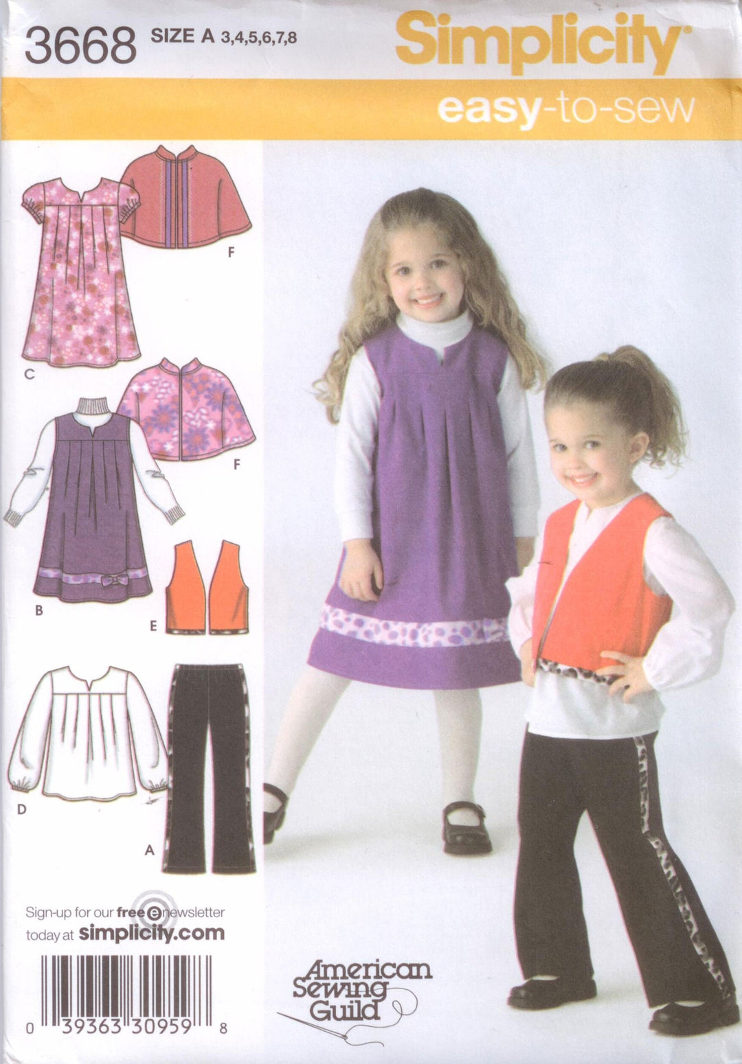 Schnittmuster Simplicity 3668 Kombi