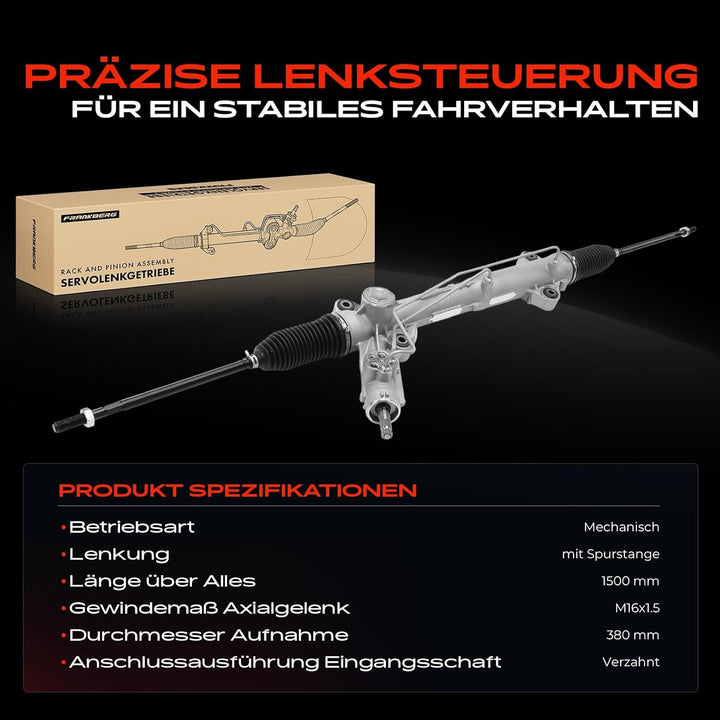 Frankberg Lenkgetriebe Servolenkgetriebe Hydraulisch für Linkslenker Kompatibel mit Sprinter 3,5-T B