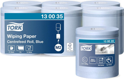 Tork Papierwischtücher mit Innenabrollung Blau M2, Saugfähig, 6 × 471 Blatt, 130035 165 m*19.5 cm bl