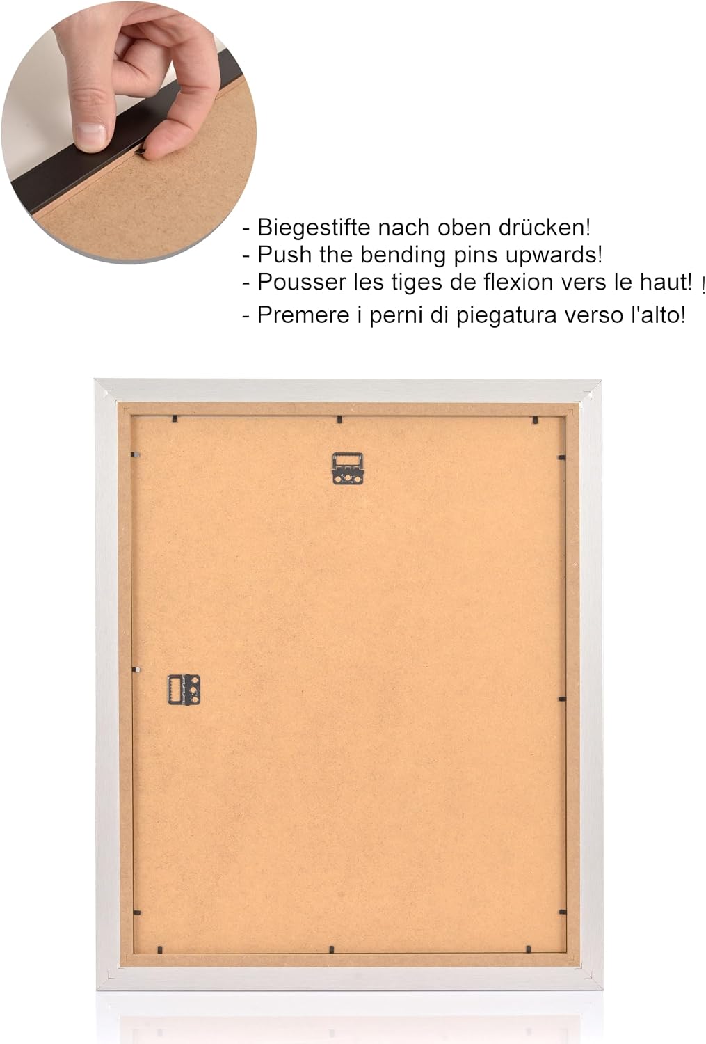 Stallmann Design Bilderrahmen 68x98 cm alu Holz mit Acrylglas Rahmen-Breite 40mm Posterrahmen Wechse