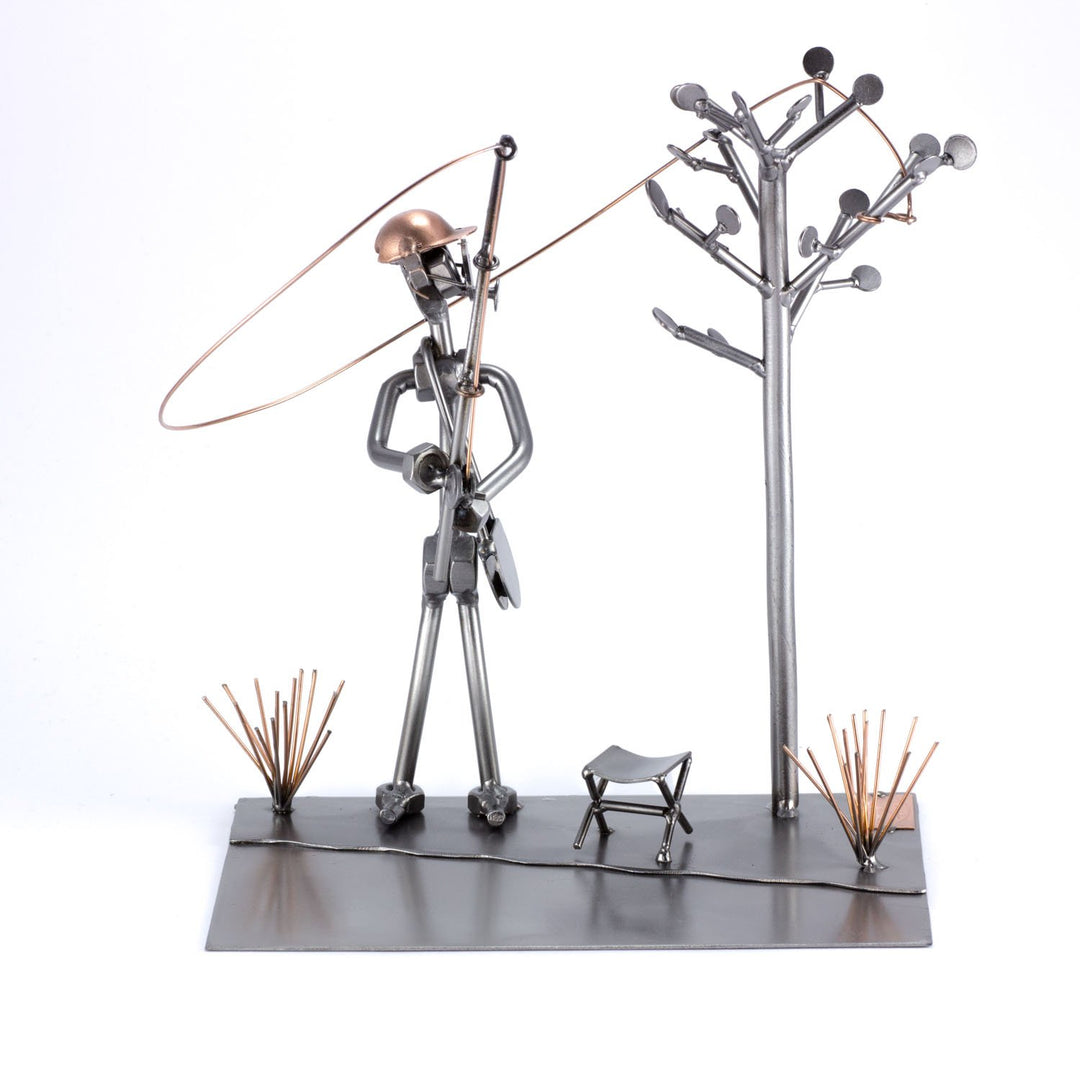 Steelman24 I Schraubenmännchen Angler-Unglück I Made in Germany I Handarbeit I Geschenkidee I Stahlf