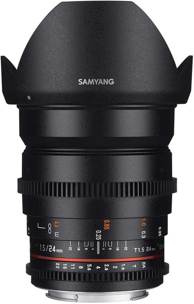 SAMYANG 13024T1.5F T1.5 VDSLR ED UMC II Objektiv für Anschluss Fuji X (24mm), für Anschluss Fuji X