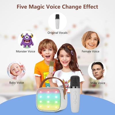 BONAOK Mikrofon Karaoke Spielzeug, Bluetooth Karaokemaschinen für Kinder Erwachsene, Tragbarer Karao