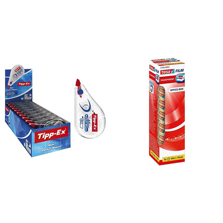 Tipp-Ex Mini Pocket Mouse Korrekturroller, 10 Roller in praktischer Displaybox, 6m x 5mm, Ideal für
