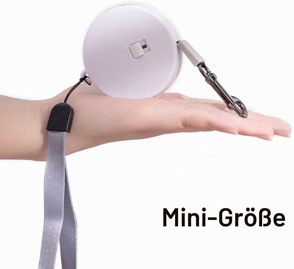 3m/9.8ft Hundeleine, Einziehbare Kleine Hunde Rollleine, Tragbar Automatische Dog Leash für Kleine H