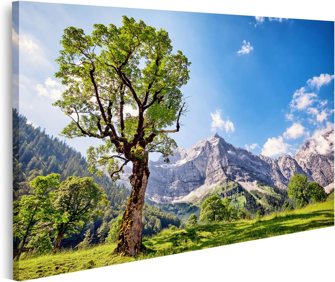 islandburner Bild auf Leinwand Karwendelgebirge In Österreich Alpen Bilder Wandbilder Poster Leinwan