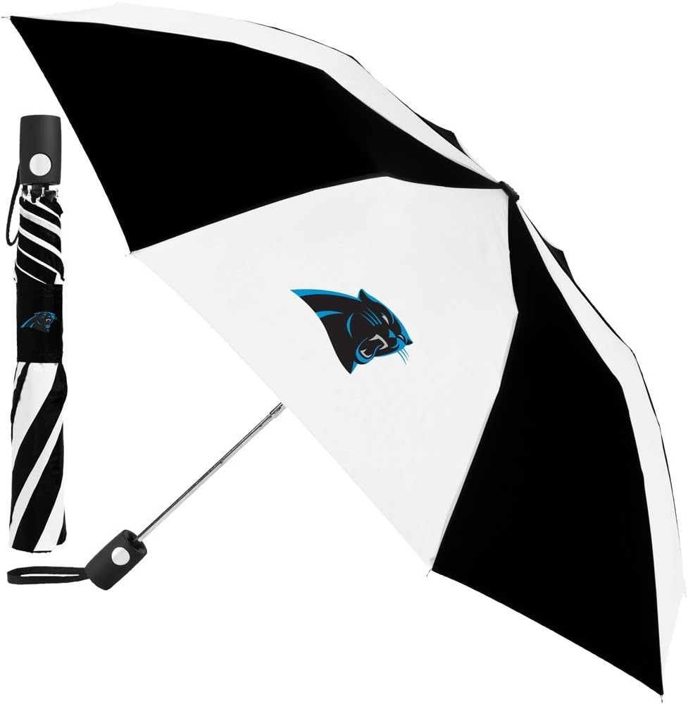 WinCraft NFL Unisex Erwachsene Auto Faltschirm Carolina Panthers Info: Schirmdurchmesser 104 cm Abme