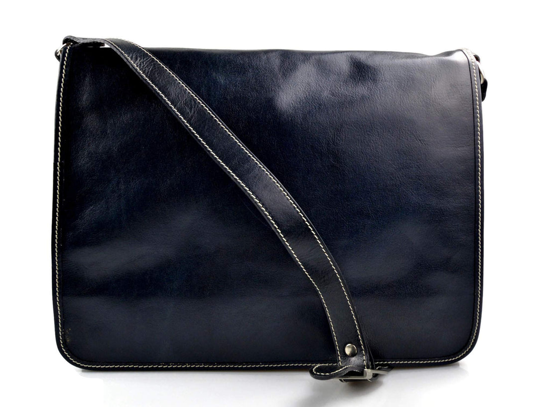 Leder herren aktentasche messenger ledertasche umhangetasche schultertasche tragetasche made in Ital