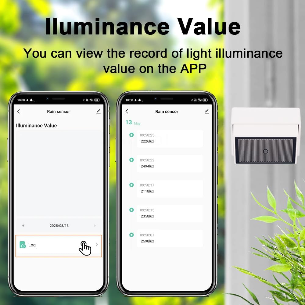 Haozee Tuya Zigbee Regensensor mit Lichtsensor, benötigt TUYA HUB, unterstützt Zigbee2mqtt Home Assi