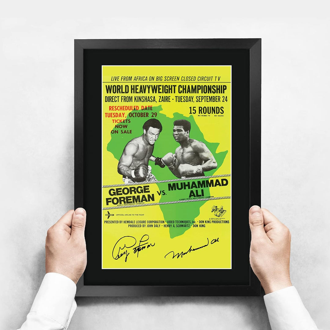 HWC Trading Foreman Ali Fight The Rumble in The Jungle George Foreman vs Muhammad Ali Gifts, gedruck