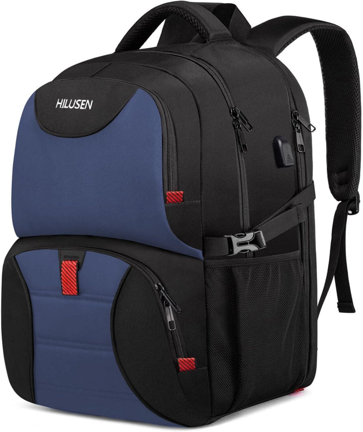 HILUSEN Gross Rucksack Herren 50L,Arbeit Rucksack Laptop Rucksack Herren 17.3 Zoll Schulrucksack mit