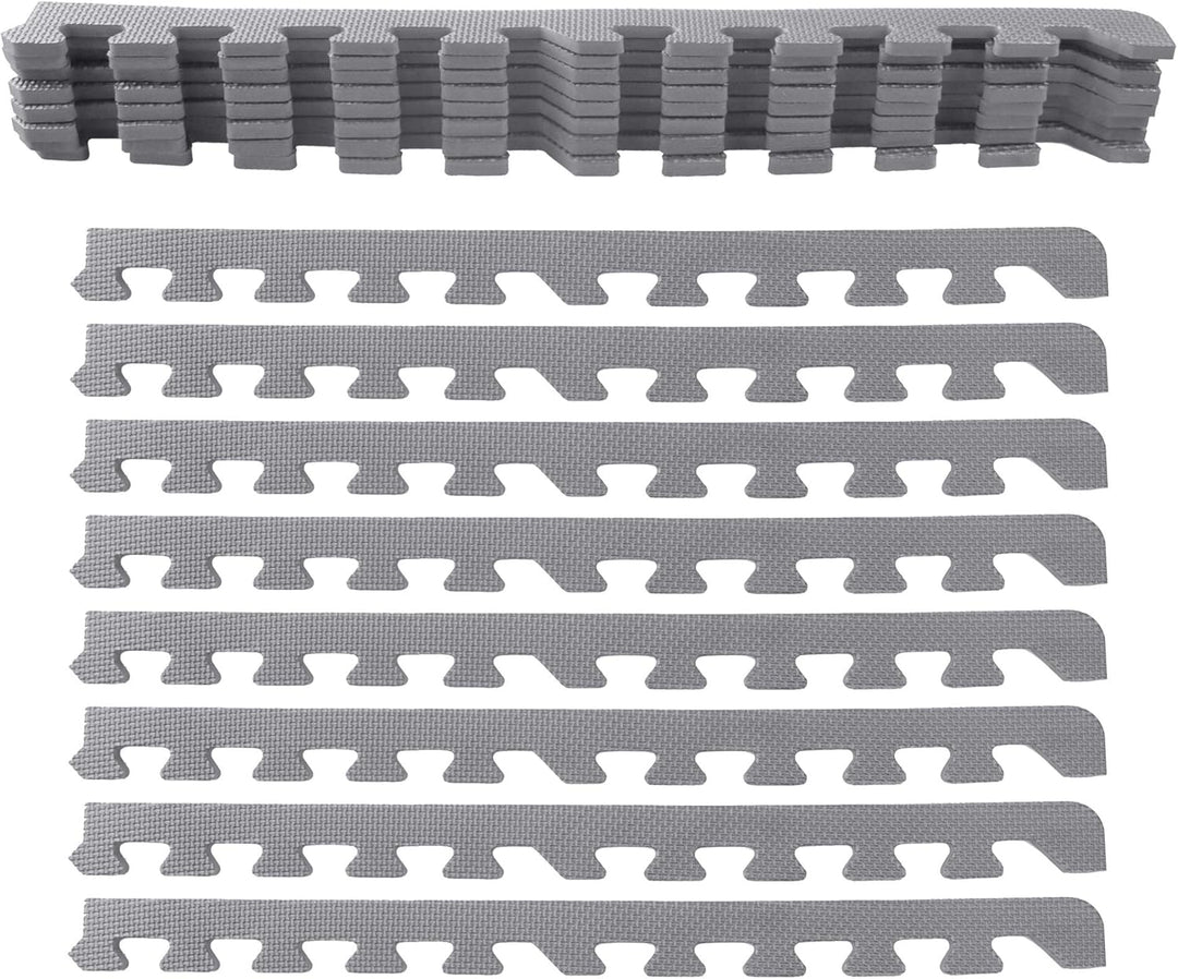 Sporttrend 24® 18 Schutzmatten + 36 Randstücke in schwarz und weiteren Farben 30x30x1 cm | Bodenschu