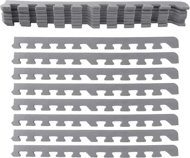 Sporttrend 24® 18 Schutzmatten + 36 Randstücke in schwarz und weiteren Farben 30x30x1 cm | Bodenschu
