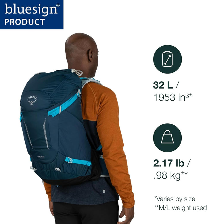 Osprey Europe Hikelite 32 Backpack Atlas Blue M-L, Atlas Blue M-L