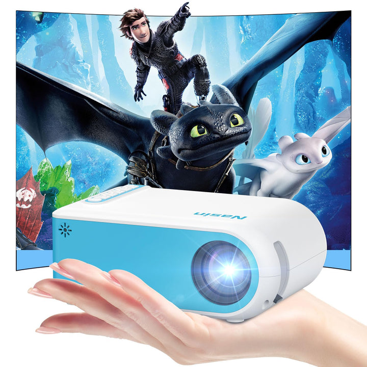 Nasin Mini Beamer, 1080P Unterstützter Tragbarer Filmprojektor, Heimkino und Aussenbereich, Kompatib