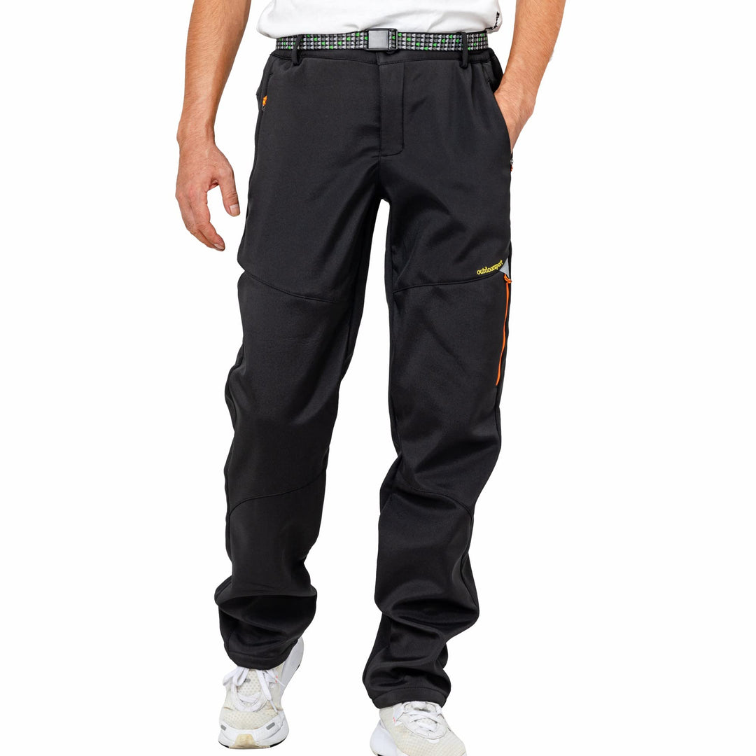 Winter Outdoorhose Herren Winddichte mit Fleece Gefütterte Schnee Ski Softshell Hose Warme Hose zum