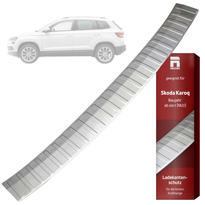 Ladekantenschutz Edelstahl MATT kompatibel für Skoda Karoq | NU7 | BJ ab 2017> | premium Qualität vo