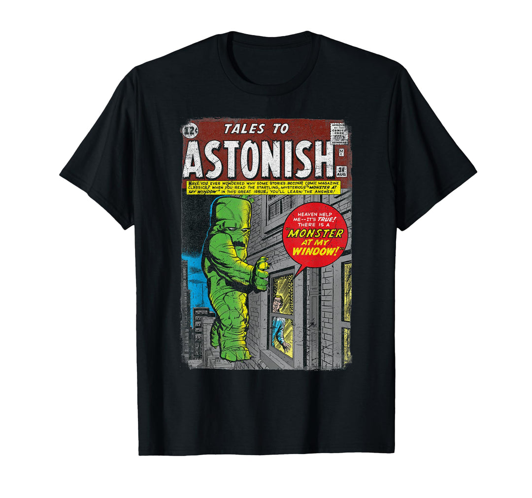 Womens Marvel Monsters Unleashed Retro WINDOW MONSTER T-Shirt XL Asphalt