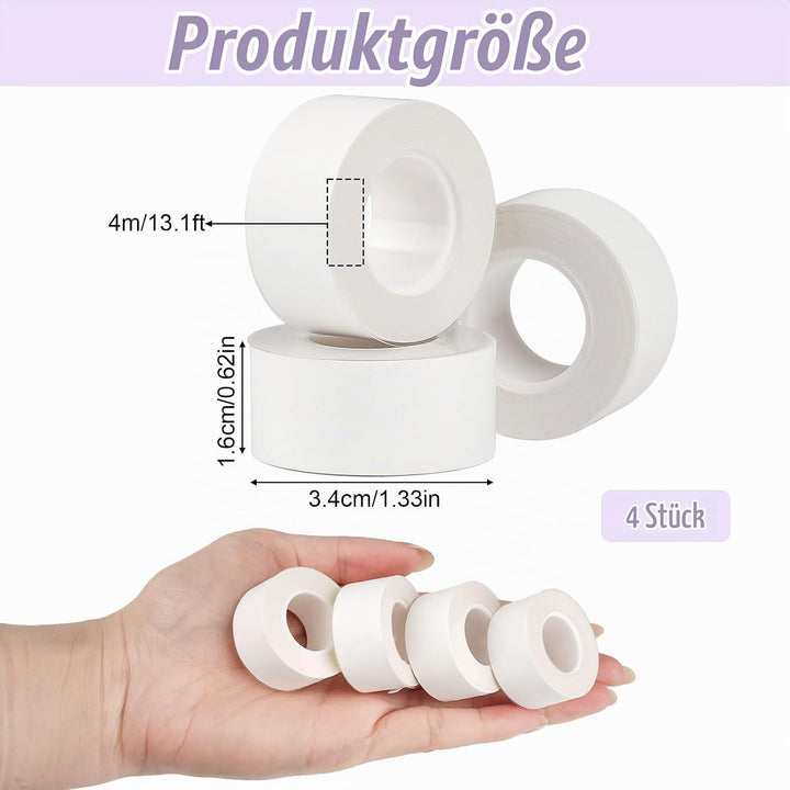 4 Rollen Etikettenband Geeignet für Etikettendrucker Wasserfeste Etikettenband Drucken Sie Barcode,