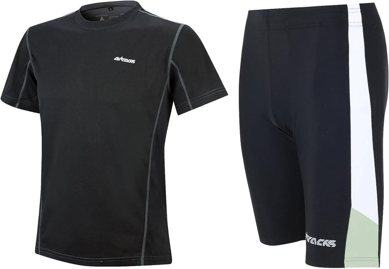 Airtracks Funktions Laufset - Laufhose Kurz + Laufshirt Kurzarm Pro Air - Atmungsaktiv – Schnelltroc