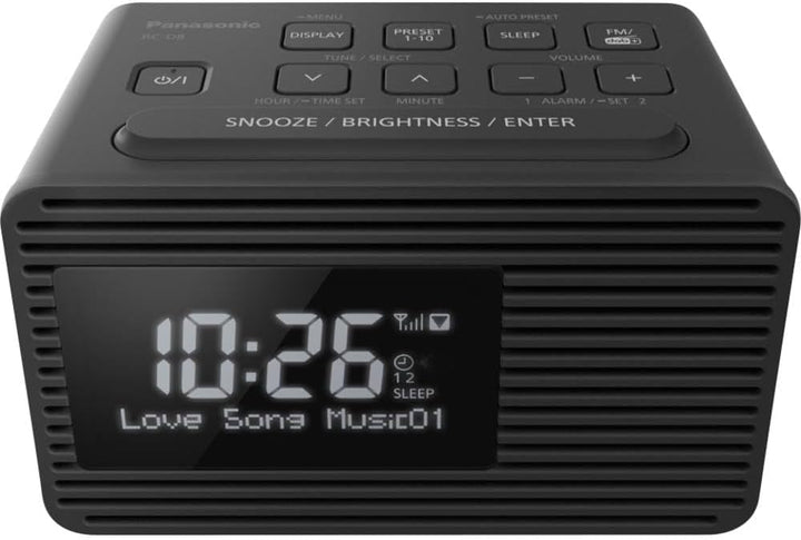 Panasonic RC-D8EG-K Radiowecker DAB+ (USB Ladefunktion, Snooze-Taste, Sleeptimer, Favoritentaste) sc