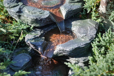 Köhko Bachlaufelement Greifenstein mit Wasserzulauf für Ihr Garten 14007Q 1 Teilig-Greifenstein-Quel