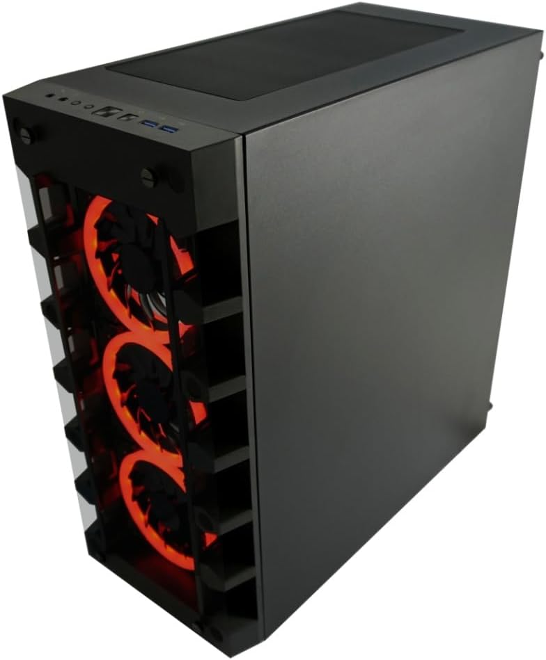 LC-Power Gaming-Gehäuse 709B Solar_System_X – ATX, Micro-ATX, Mini-ITX kompatibel, RGB-Hartglas-Fron
