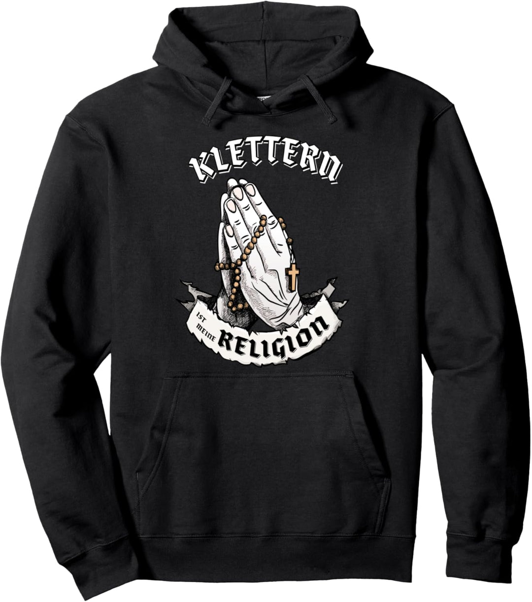 Klettern ist meine Religion I Lustiges Geschenk Pullover Hoodie