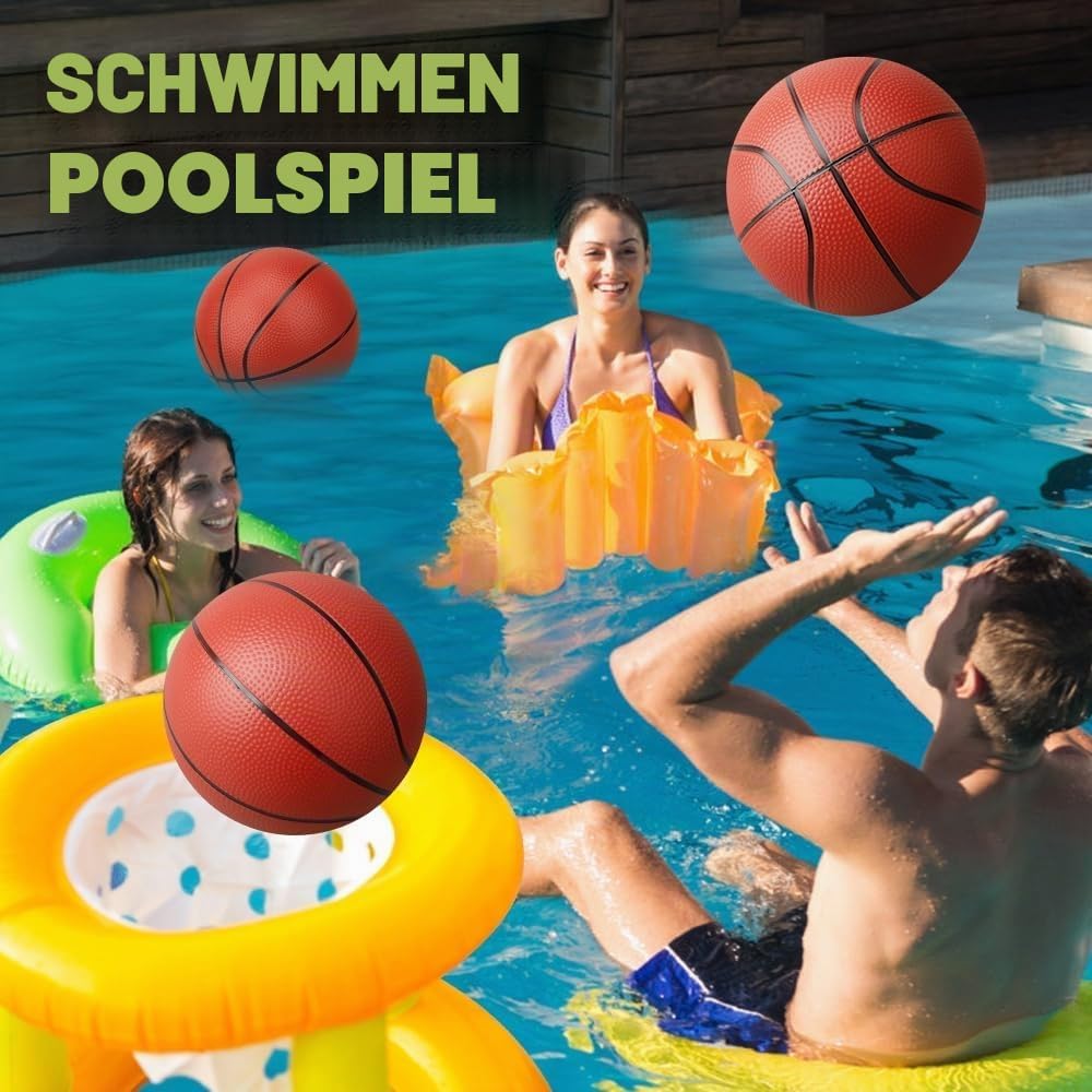25 cm Mini-Basketball für Indoor-Mini-Basketballkorb, 5Stück Ersatz-Softball für aufblasbaren Pool,