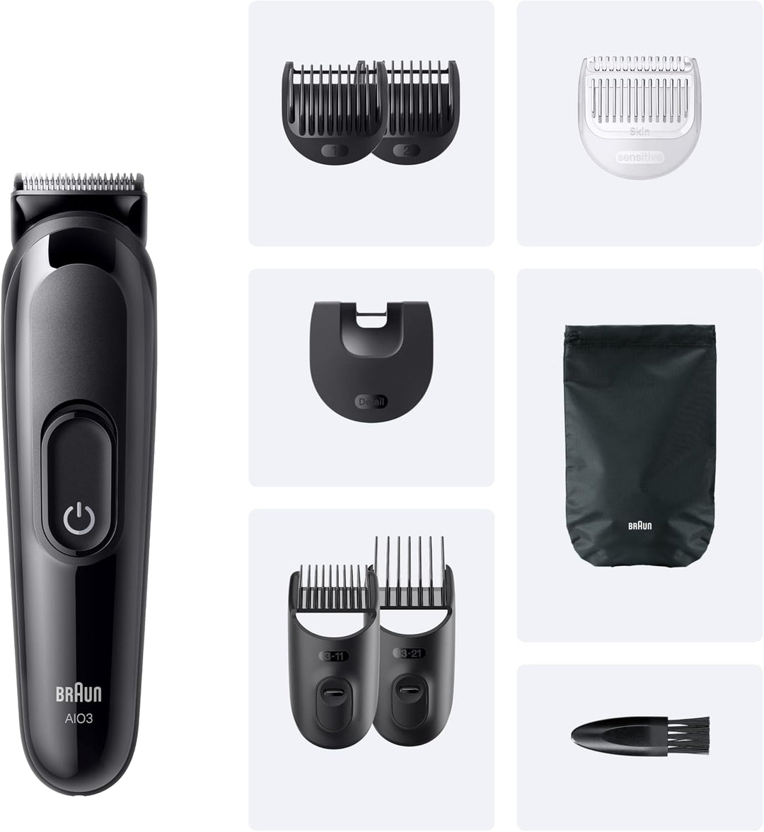 Braun Series 3 All-In-One Bartpflege Bodygroomer Set, Trimmer/Haarschneider Herren, Haarschneidemasc