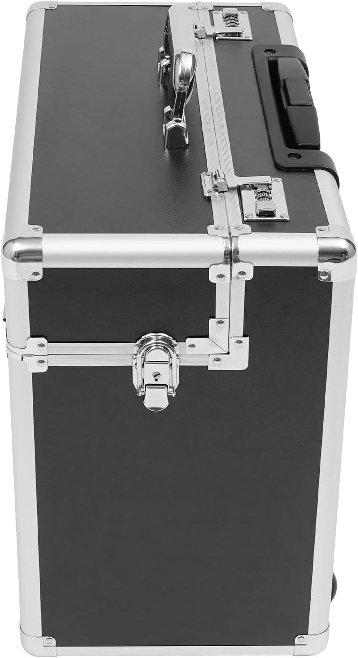 Rollbarer Aktenkoffer, Aluminiumlegierung Abschliessbarer Aktenkoffer, rollbare Aktenbox mit Telesko