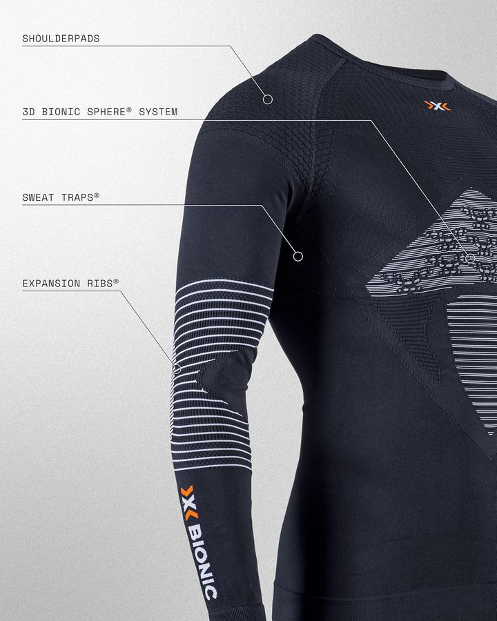 X-Bionic Herren T-Shirt Pl-Energizer M Opal Black/Arctic Wh, M Opal Black/Arctic Wh
