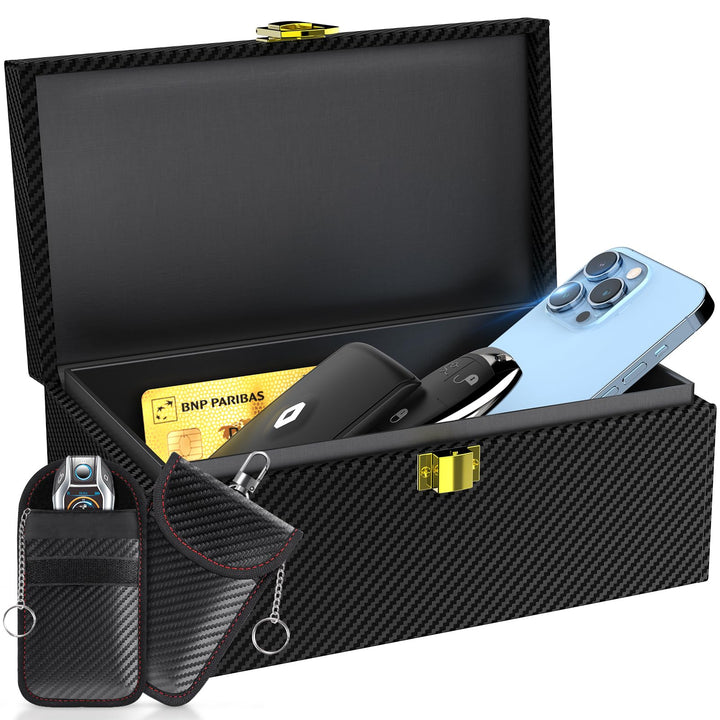 lanpard Keyless Go Schutz Autoschlüssel Box, Extra Gross Faraday Box & Faradayschutzhülle (2 Stk) fü