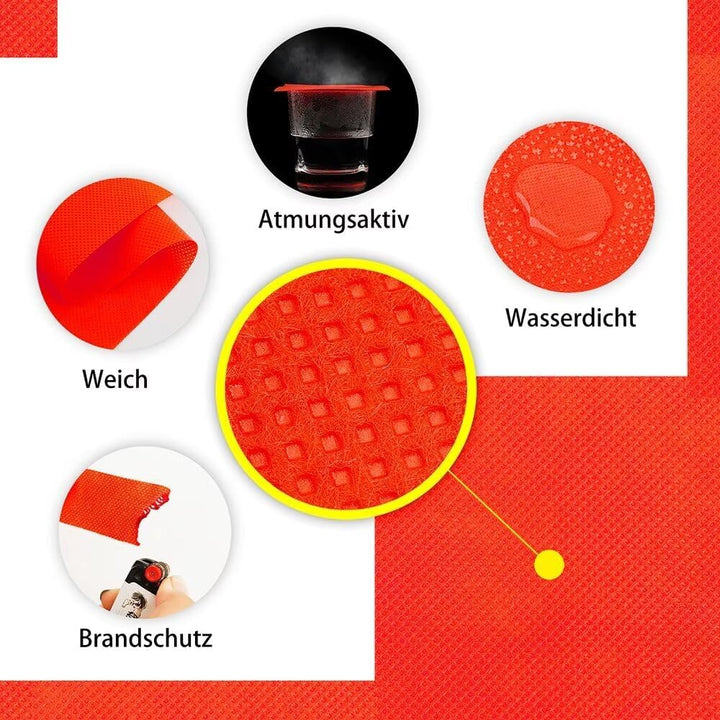 Tischdeckenrolle, 1 × 25M, Rot, Einweg Vlies Stoffähnlich Tischdecke Rolle, Meterware Tischtuchrolle