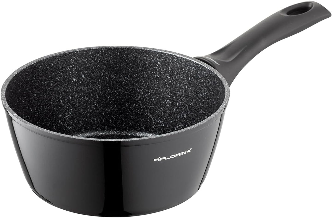 FLORINA Aluminium Stieltopf (1,7 l) 18 cm I Kasserolle MAGNUM I Antihaftbeschichtet I Topf mit Softt